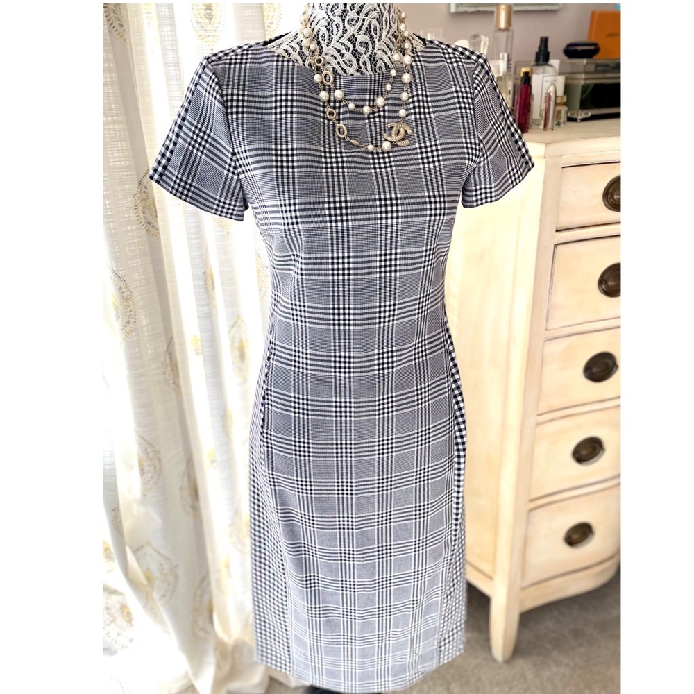 NWT HUGO BOSS Glenn Plaid Sheath - Picture 4 of 11